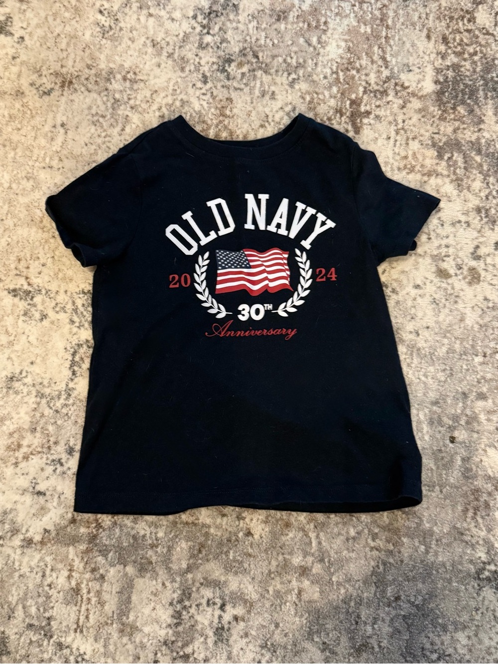 Old Navy Black Kids' 30th Anniversary Flag Tee